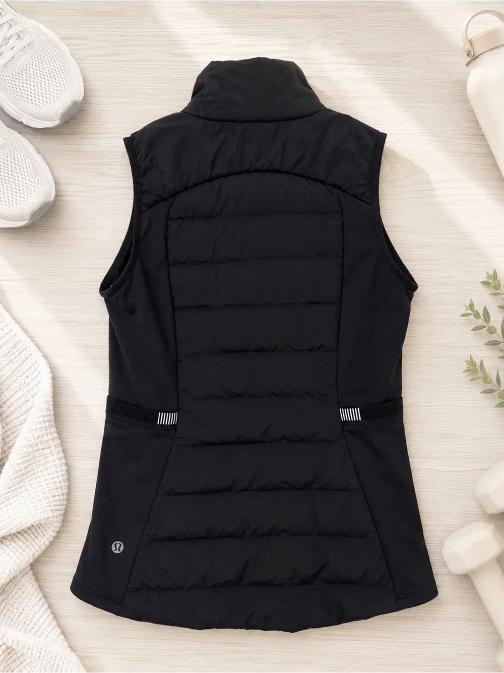 Lululemon Down For It All  Black Goose Down Running Vest Size 6